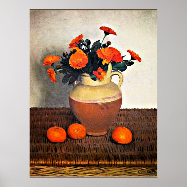 Felix Vallotton art, Marigolds och Tangerines Poster (Framsidan)