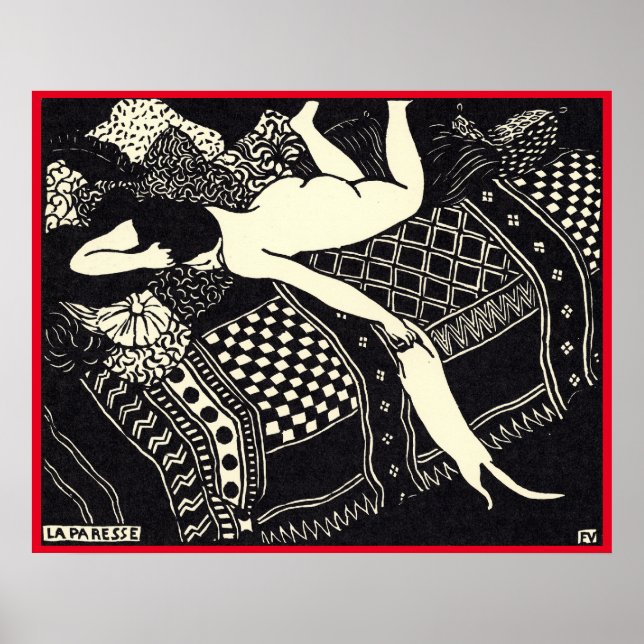 Félix Vallotton - La paresse, 1896 Poster (Framsidan)