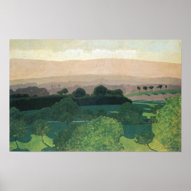Felix Vallotton-Landscape i Romanel Poster (Framsidan)