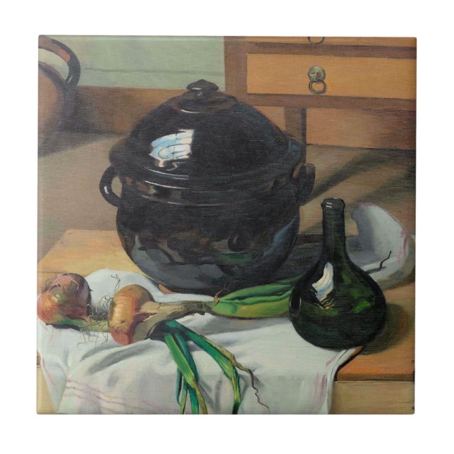 Felix Vallotton, Ognons et Soupere, Kakelplatta (Framsidan)