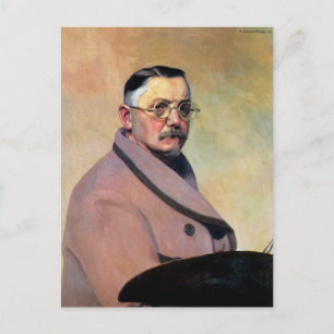 Felix Vallotton - Self-porträtt med konsthantverk Vykort
