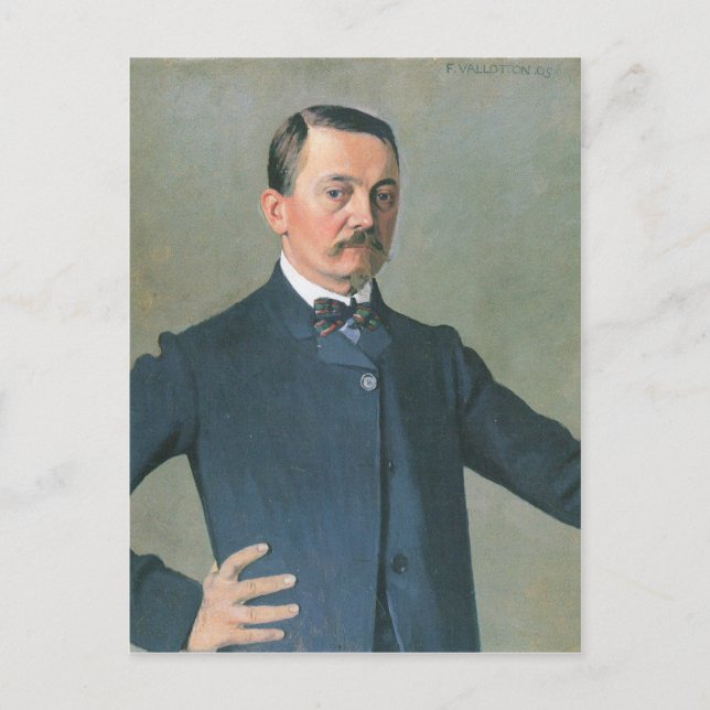 Felix Vallotton - Self-Porträtt Vykort (Framsida)