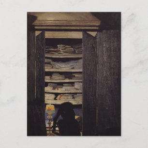 Felix Vallotton - Woman Searching through Cupboard Vykort