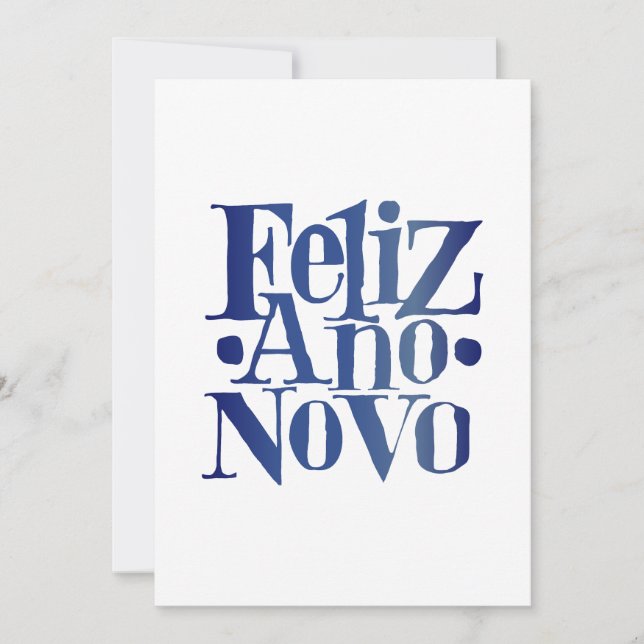 Feliz Ano Novo Julkort (Framsida)