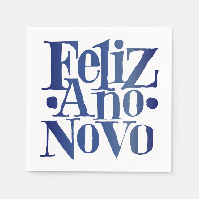Feliz Ano Novo Pappersservett (Framsidan)