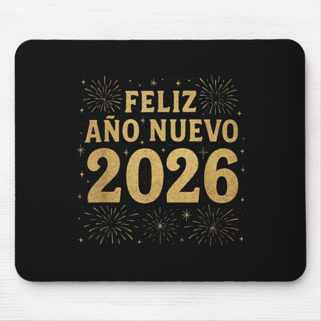Feliz Año Nuevo 2026 Spanish New Year Gold Firewor Musmatta (Framsidan)