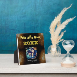 Feliz Año Nuevo Elegant Calligraphy Script Photo