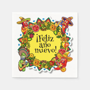 Feliz Ano Nuevo - spanska Gott nytt år Pappersservett