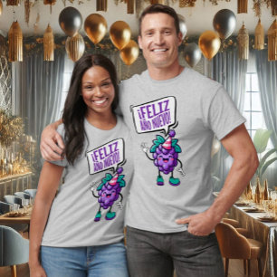 Feliz Año Nuevo Uvas Spain Gott nytt år T Shirt
