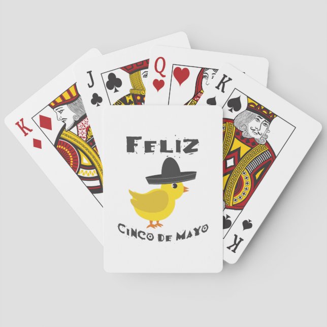 Feliz Cinco De Mayo Chick Casinokort (Baksidan)