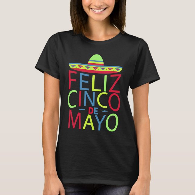 feliz cinco de mayo fest t shirt (Framsida)