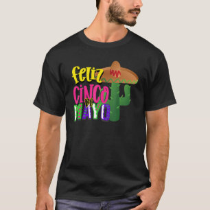 Feliz Cinco De Mayo Fiesta Womens Youth Girls T Shirt