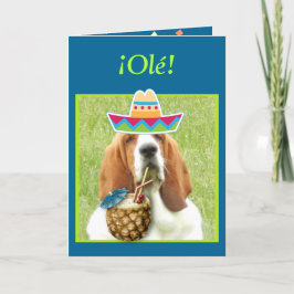 "¡ Feliz Cinco de Mayo!", Kort w/Basset & drinkar