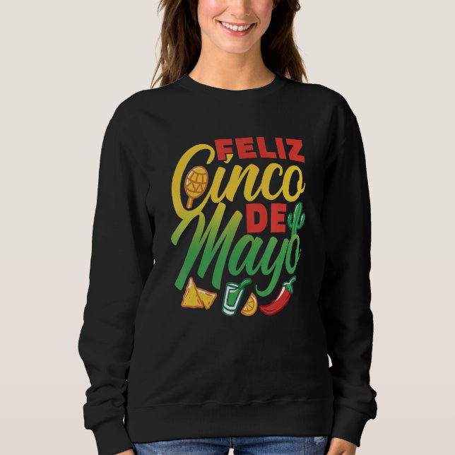 Feliz Cinco De Mayo Mexico Mexican Fiesta Party T Shirt (Framsida)