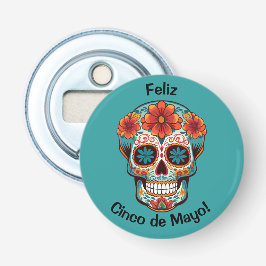 Feliz Cinco de Mayo! Socker Skull Flasköppnare