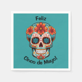 Feliz Cinco de Mayo! Socker Skull Pappersservett