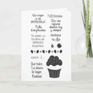"FELIZ COMPLIANOS TO A SPECIELLARE FRIENEN/A CUPCA KORT