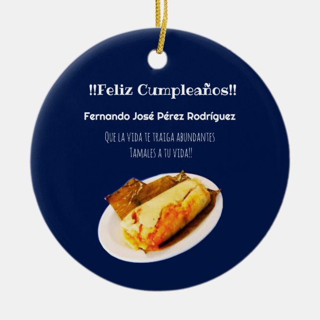 Feliz cumpleaños a el Comelón de Tamales Julgransprydnad Keramik (Framsidan)