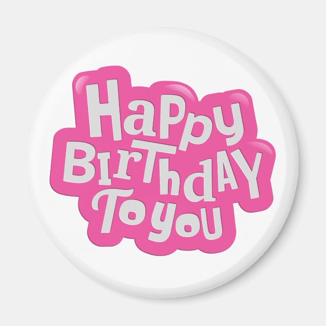 Feliz cumpleaños a ti rosa magnet (Framsidan)