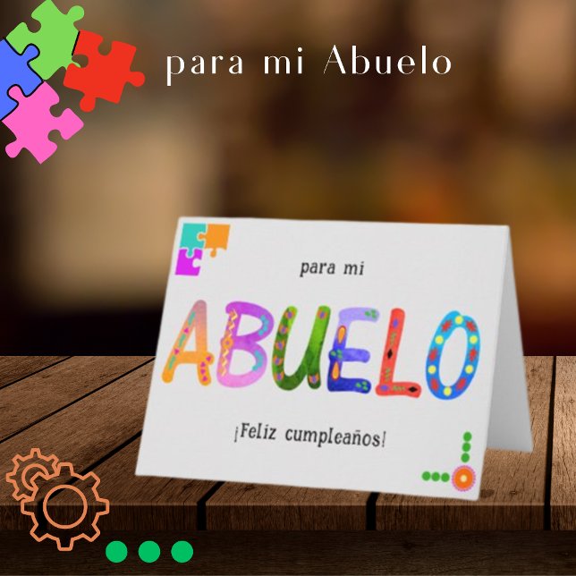 Feliz Cumpleaños Abuelo Whimsical brev Birthday Kort (Skapare uppladdad)