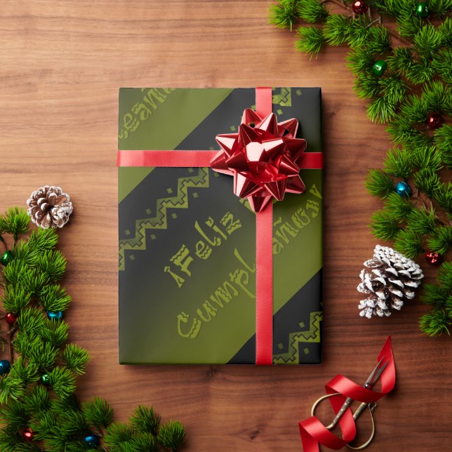 feliz cumpleanos arriba presentpapper (Julgåva)