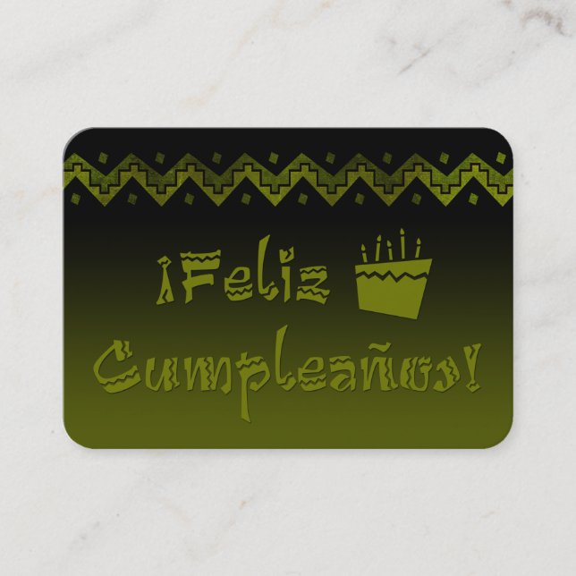 feliz cumpleanos arriba visitkort (Framsida)