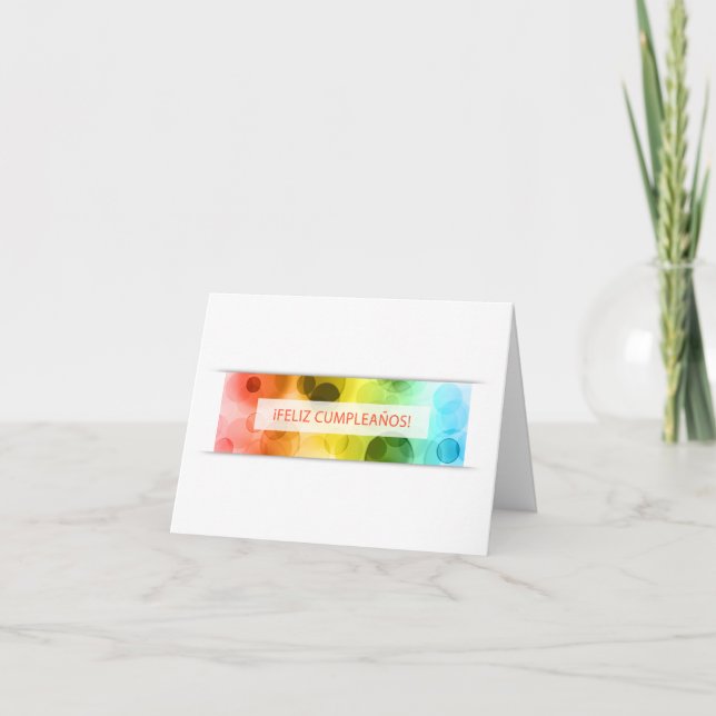 feliz cumpleanos bokeh ljus kort (Framsida)