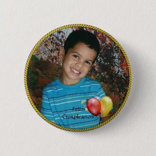 Feliz Cumpleanos Circle Photo Template Knapp
