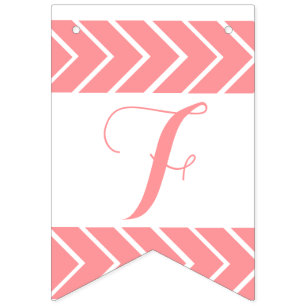 Feliz Cumpleaños -coral färg bunting flagga