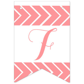 Feliz Cumpleaños -coral färg bunting flagga