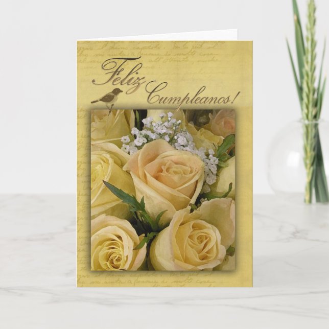 Feliz Cumpleanos födelsedagkort Kort (Framsida)