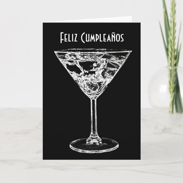 Feliz Cumpleaños / Grattis på födelsedagen Spanska Kort (Framsida)