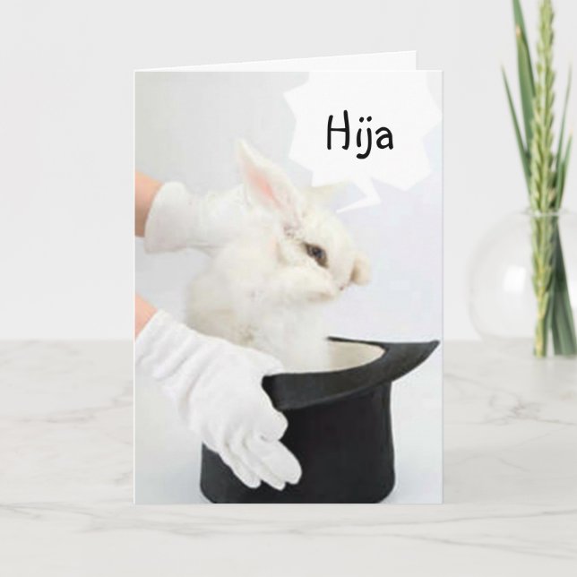 FELIZ CUMPLEANOS HIJA-GRATTIS PÅ FÖDELSEDAGEN-DAUG KORT (Framsida)