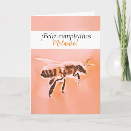 Feliz cumpleaños - Honeybee Birthday Card Spansk Kort