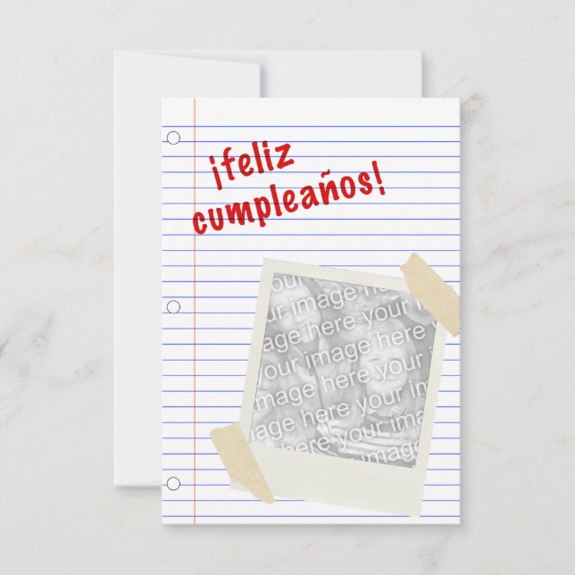 feliz cumpleanos inbjudningar (Framsida)