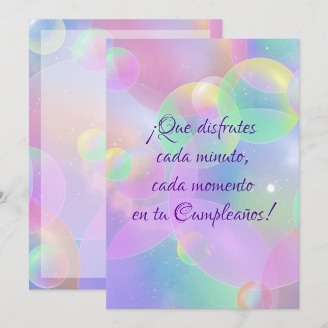 Feliz Cumpleaños! Julkort (Fram/baksida)