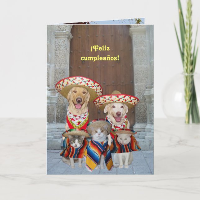 Feliz cumpleaños! kort (Framsida)