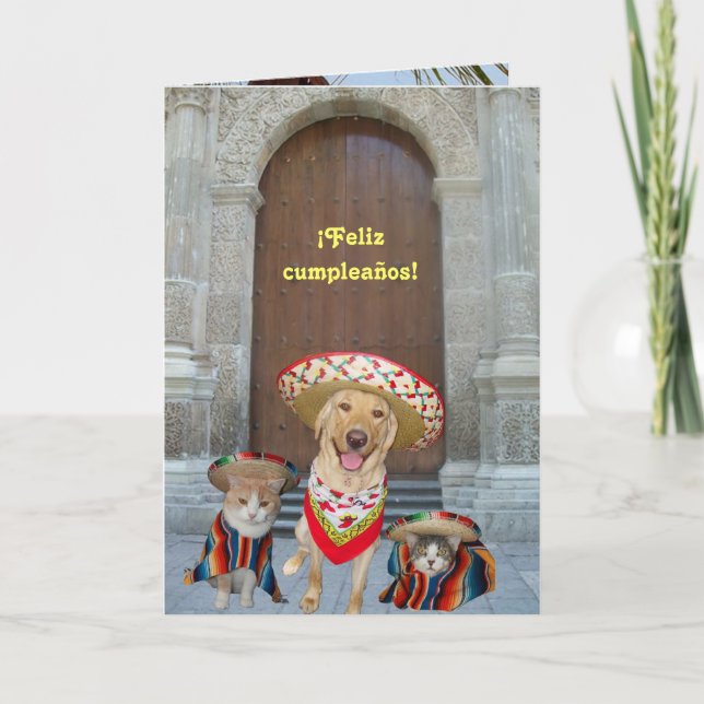 Feliz cumpleaños! kort (Framsida)