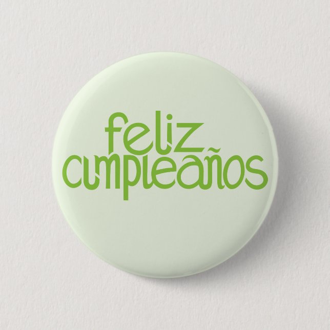 Feliz Cumpleaños lime Button Knapp (Framsida)