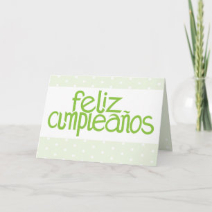 Feliz Cumpleaños lime Card Kort
