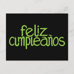 Feliz Cumpleaños lime Postcard Vykort