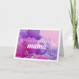 Feliz Cumpleaños Mamá. Färgfärgsfärgsfärgsfärgsfär Kort