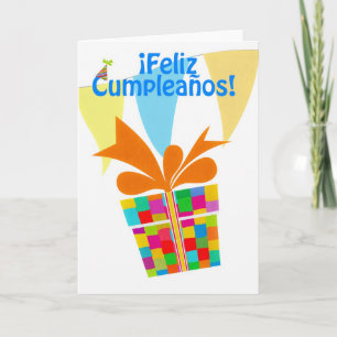 ¡ Feliz Cumpleaños med gåvapaket som bunting Kort