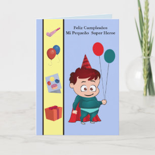 Feliz Cumpleaños mi pequeñohjälte Kort