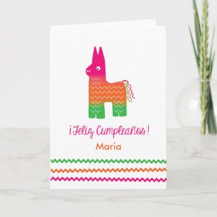Feliz Cumpleaños Piñata-födelsedagskort Kort