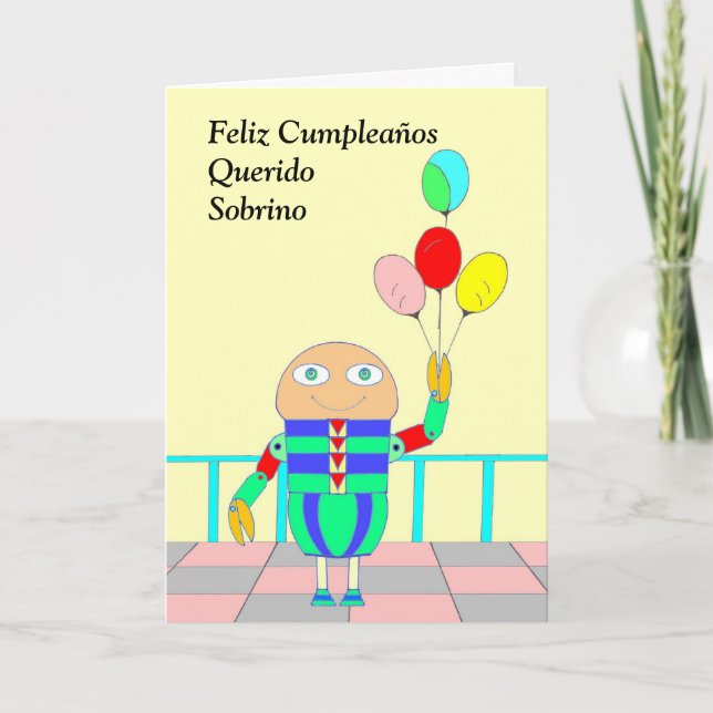 Feliz Cumpleaños Querido Sobrino Kort (Framsida)