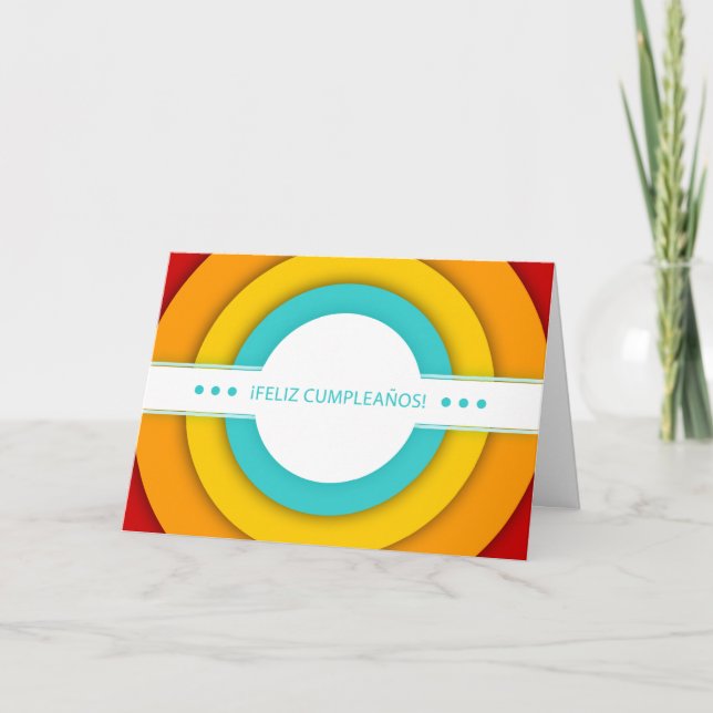 feliz cumpleanos retro kort (Framsida)