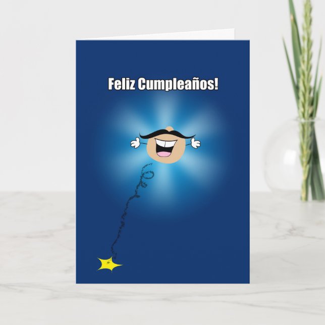 Feliz Cumpleanos, roligt födelsedaghälsningkort Kort (Framsida)