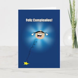 Feliz Cumpleanos, roligt födelsedaghälsningkort Kort