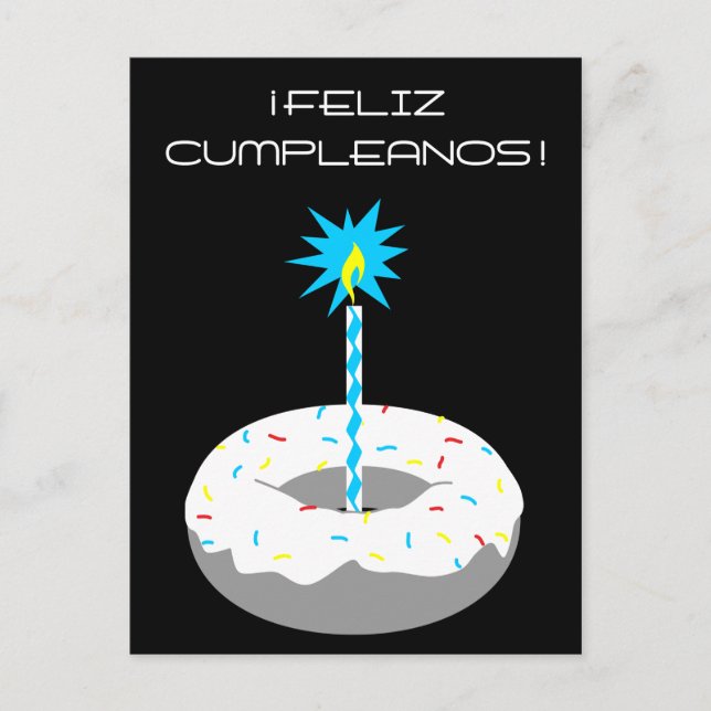 feliz cumpleanos rosquilla vykort (Framsida)